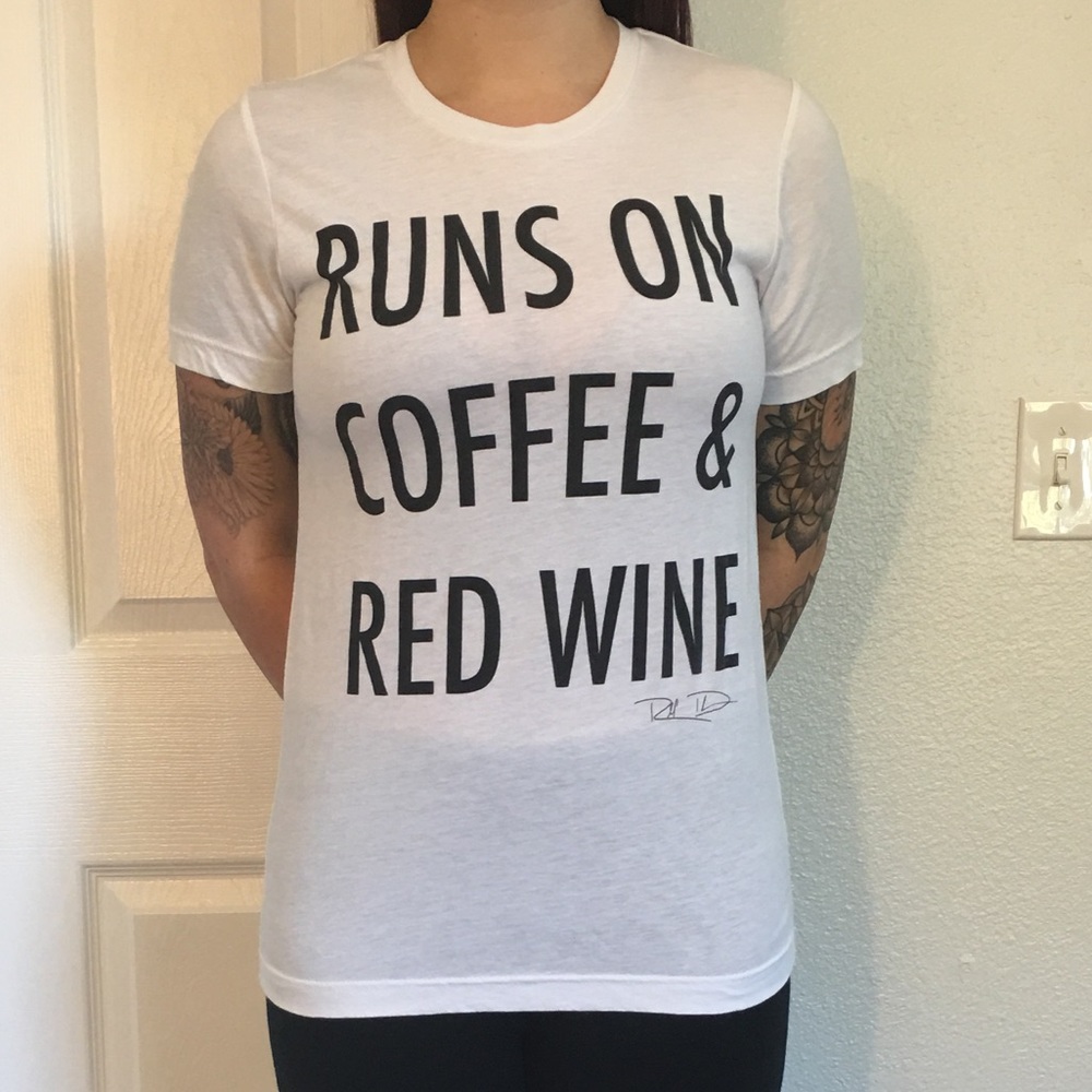 🤩Runs on Coffee and Red Wine Russel Dickerson tee